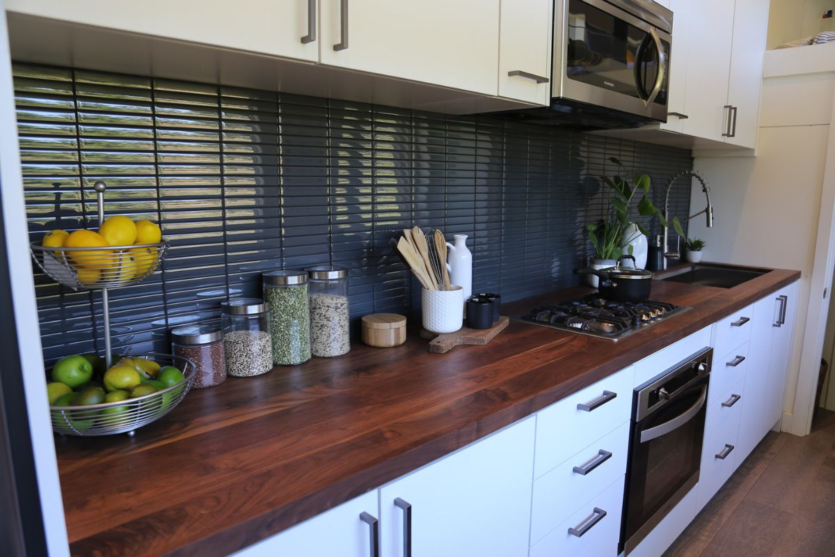 Tile Choices for Tiny House Kitchens and Bathrooms