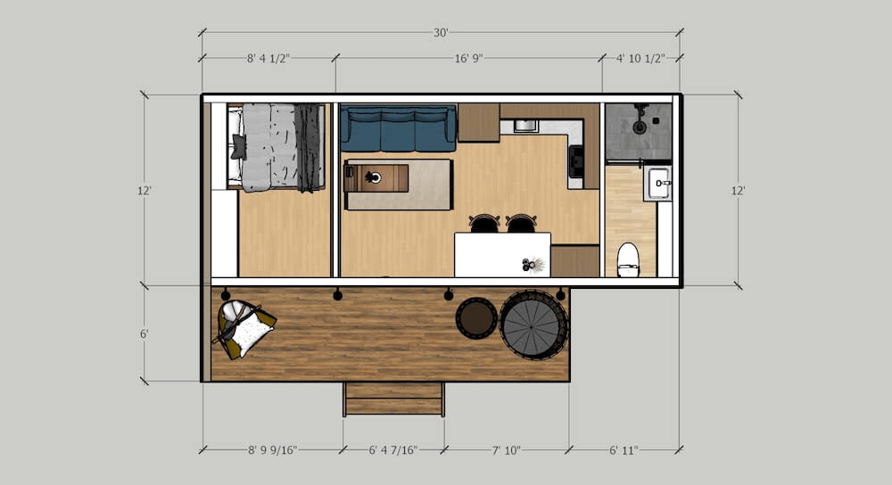 Check Out the Stunning Tiny Studio Tiny House Plan – TinyHousePlans.com