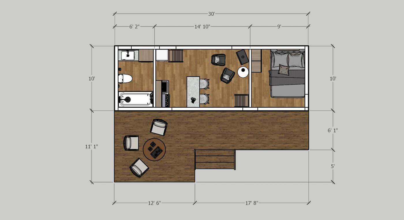 300 Sq Ft Tiny House Floor Plans