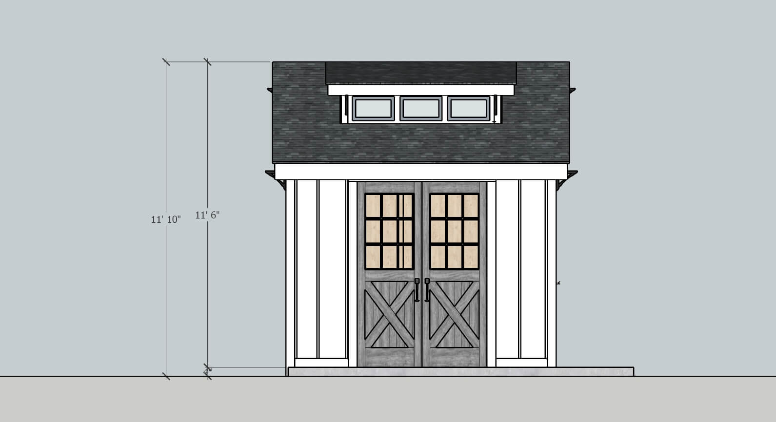 Farmhouse Storage Shed Outbuilding