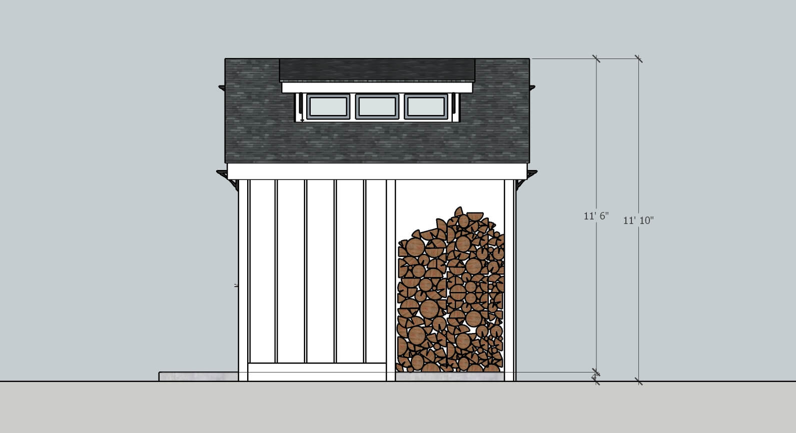 Farmhouse Storage Shed Outbuilding